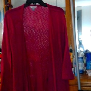 COPY - Magenta terra& sky waterfall cardigan plus size 3x